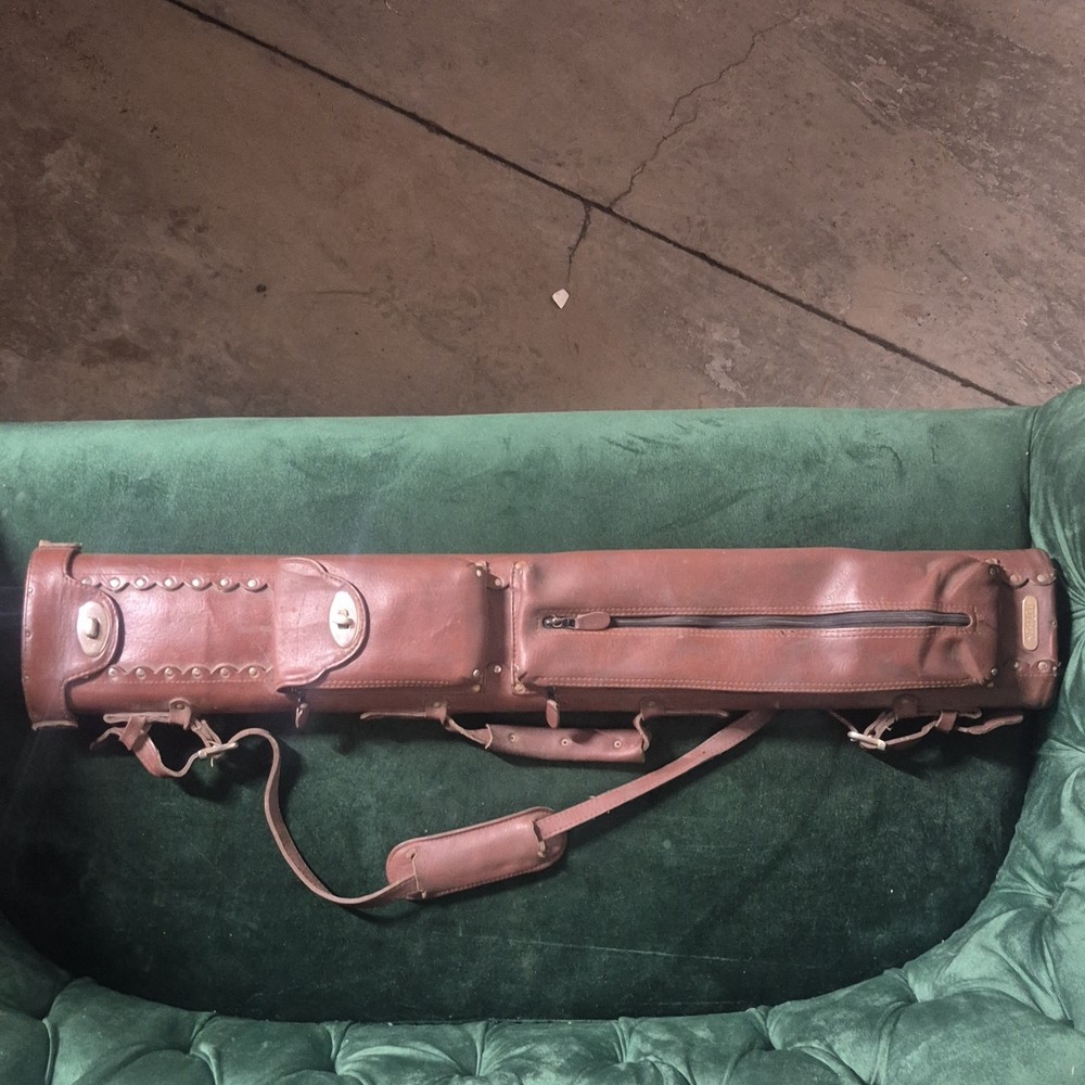 Instroke Brown Leather Billiard Cue Case