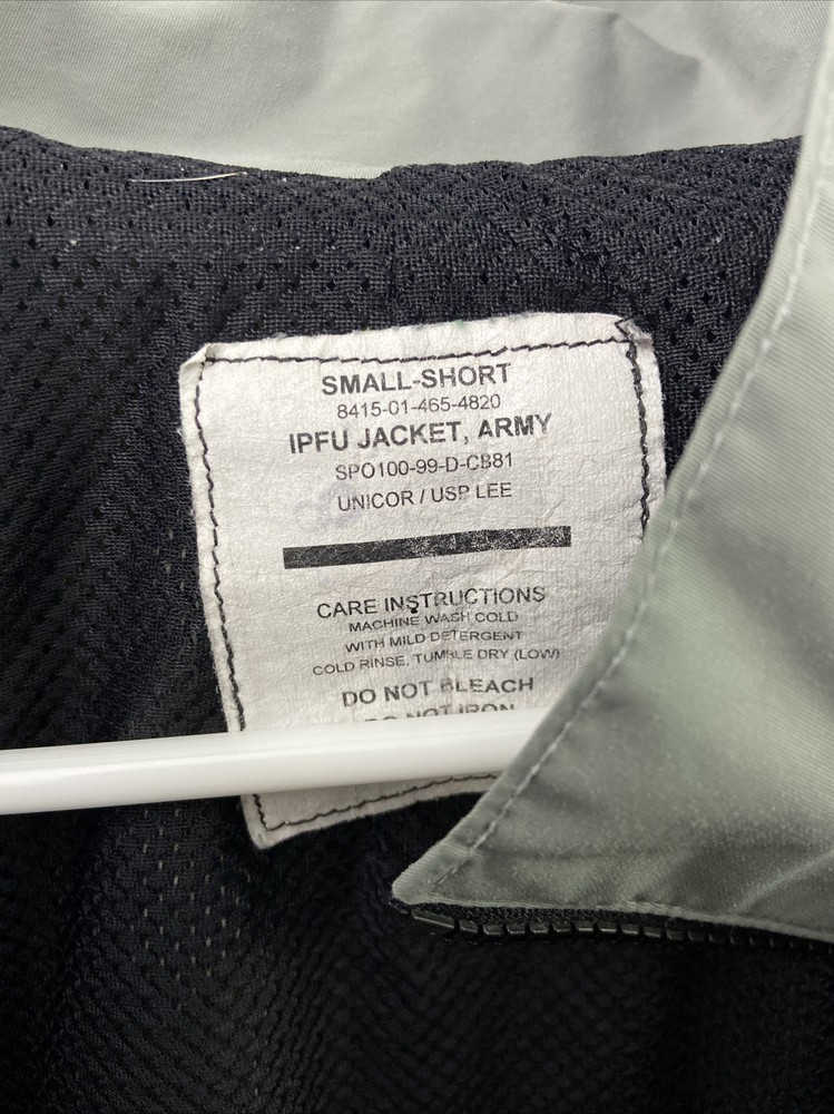 US Army PT Physical Training IPFU Uniform Jacket Gray Size Small Short