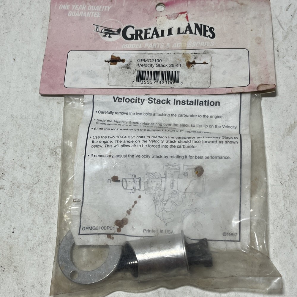 Great Planes GPMG2100 Velocity Stack 25-41 NOS