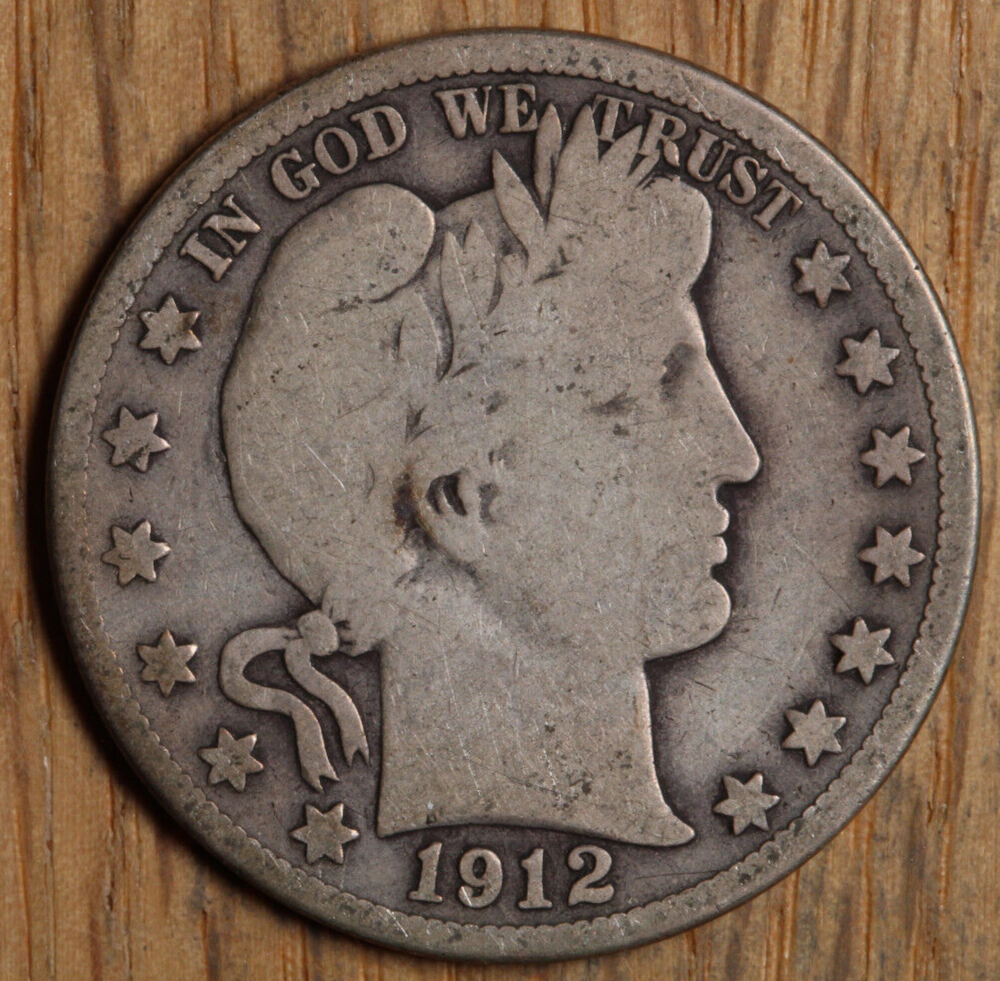 1912 S Barber Half Dollar - G - Good