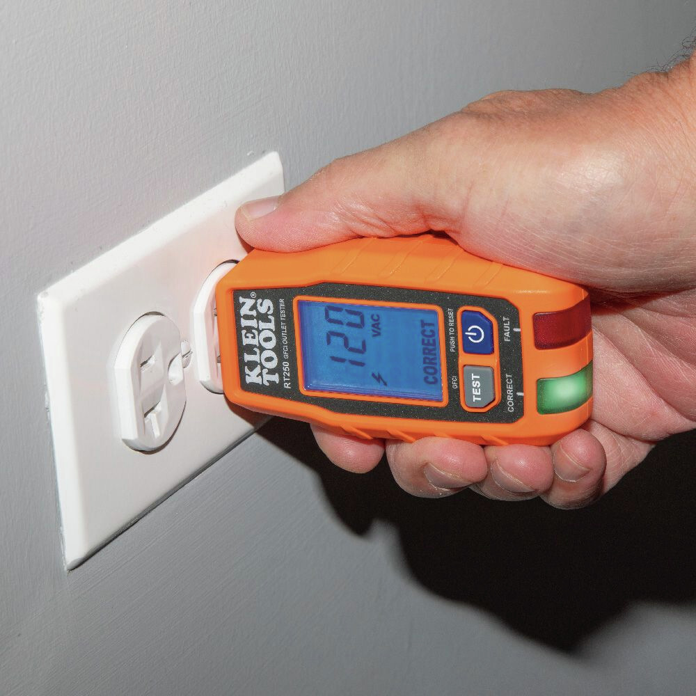 Klein Tools RT250 LCD Display GFCI Outlet Tester New