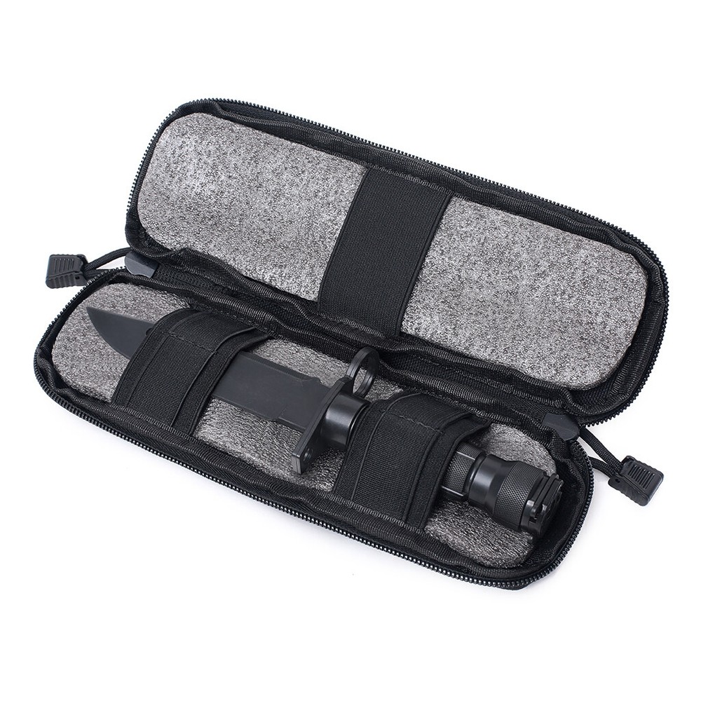 Tactical-Military Molle Elastic Pouch Storage Holder Bag For Knife Flashlight
