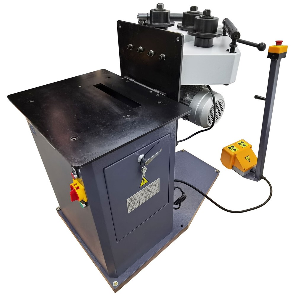 220V Pinch Roll Bender Ring Roller Roll Bender Round Bending Machine Bending Ste