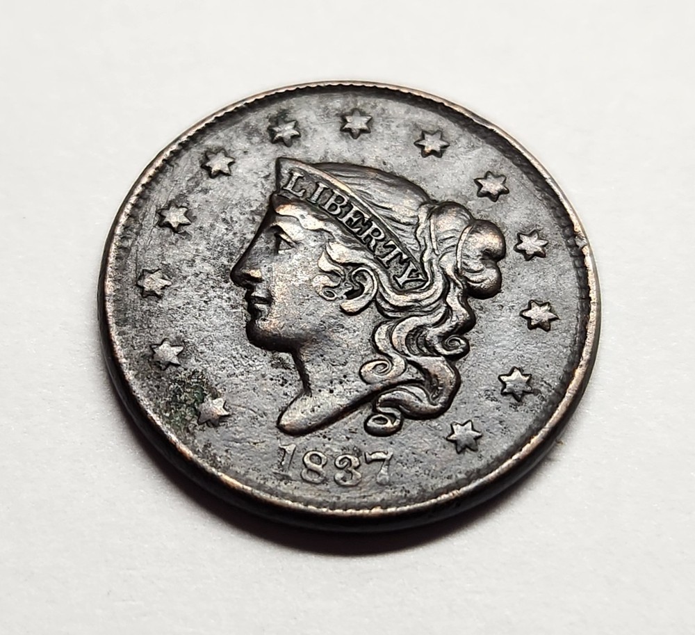 1837 Large Cent – Nice Original XF Details
