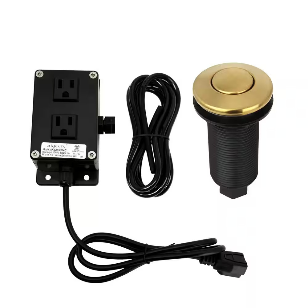 Brushed Gold Garbage Disposal Kitchen Air Switch Kit