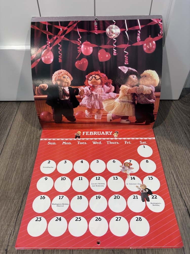 1986 cabbage patch kids calendar