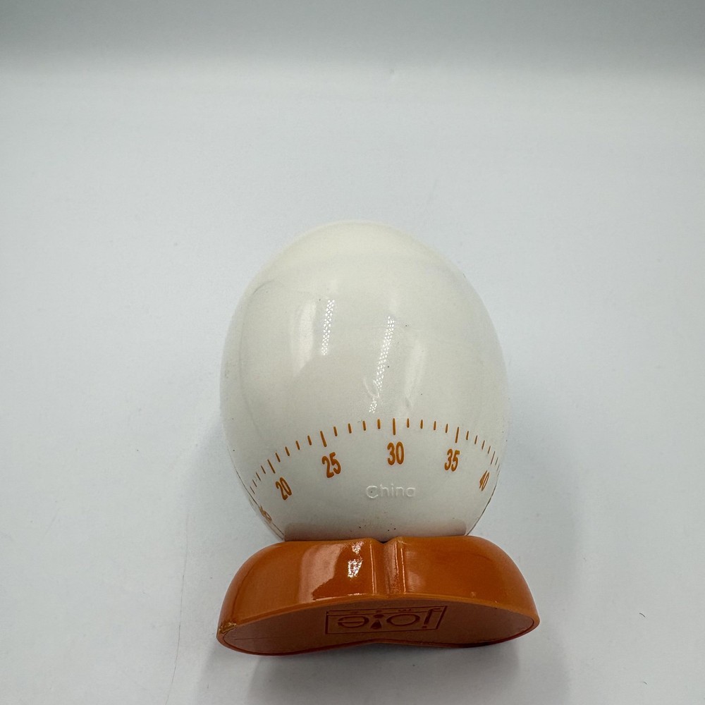 Joie Egg Kitchen Timer White Plastic Mechanical 60 Minute Chicken Cute Design