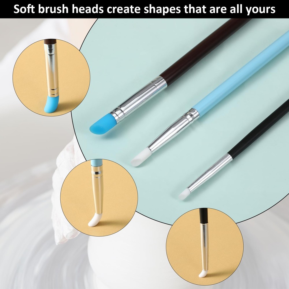 15 Pcs Silicone Sculpting Tools, Clay Pottery...