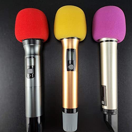 2Pcs Microphone Covers Foam Mic Cover Handheld Microphone Windscreen Pink