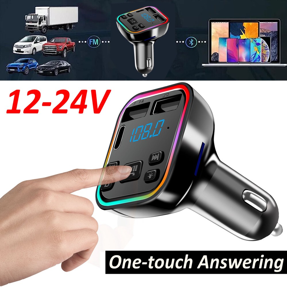 Car Handsfree FM Transmitter Wireless Adapter Bluetooth Receiver MP3 Player Kits