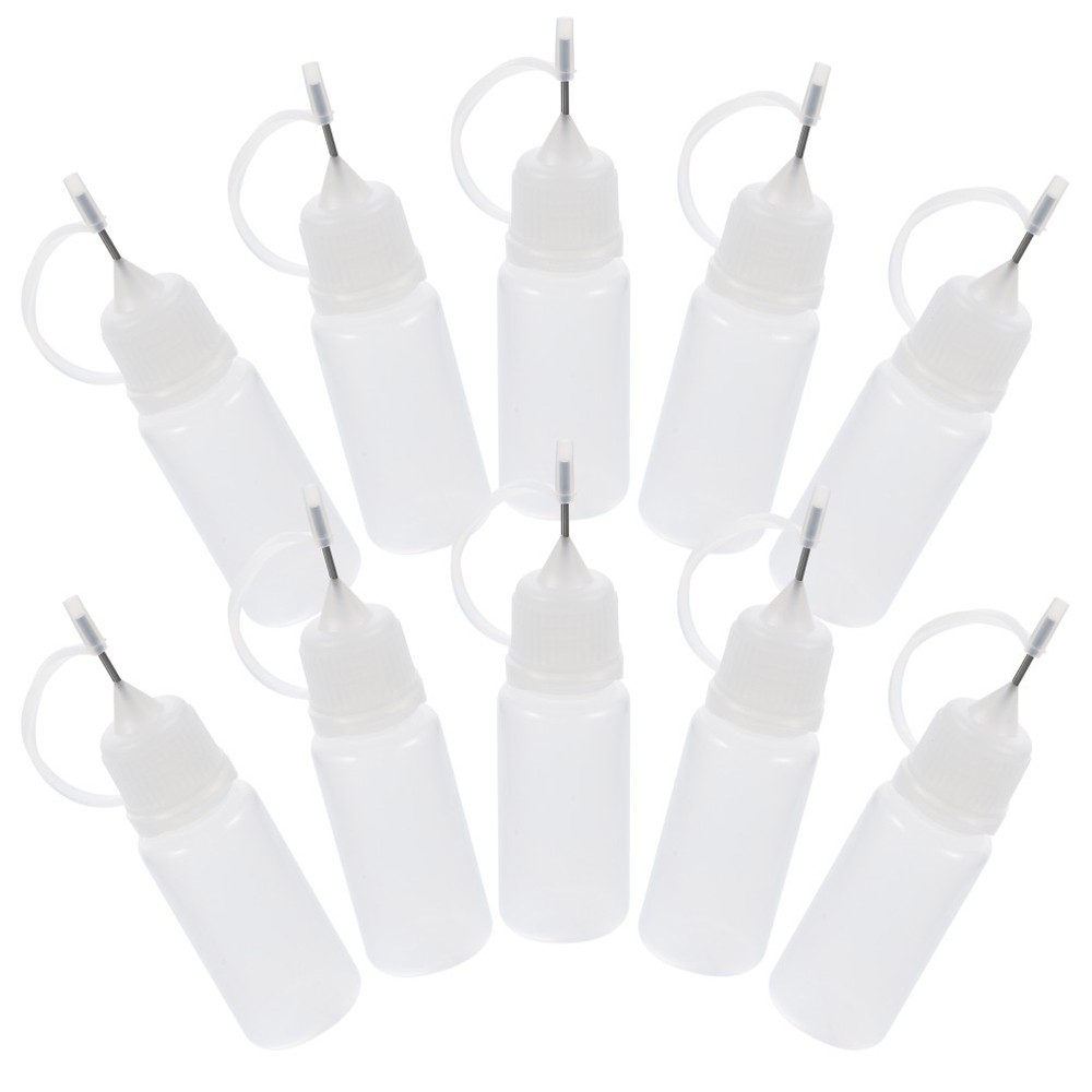10 Pcs Squeeze Bottle Applicator Glue Precision Nozzle with Crafts
