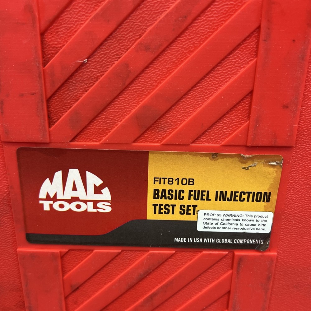 MAC TOOLS FIT810B BASIC FUEL INJECTION COMPLETE TEST KIT W/ CASE b-4
