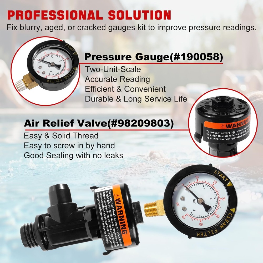 Air Relief Valve set fits for Pool Filter replacement assembly New
