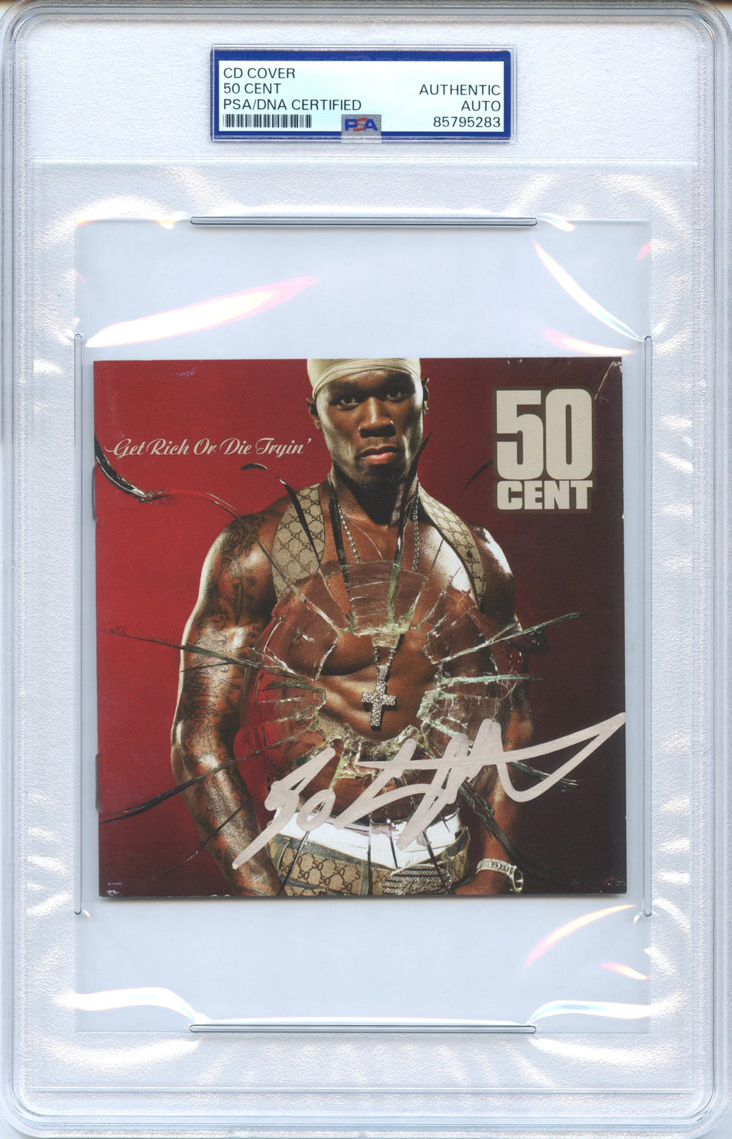 50 Cent Signed Autographed CD Cover “Get Rich Or Die Tryin” PSA/DNA Authenticate