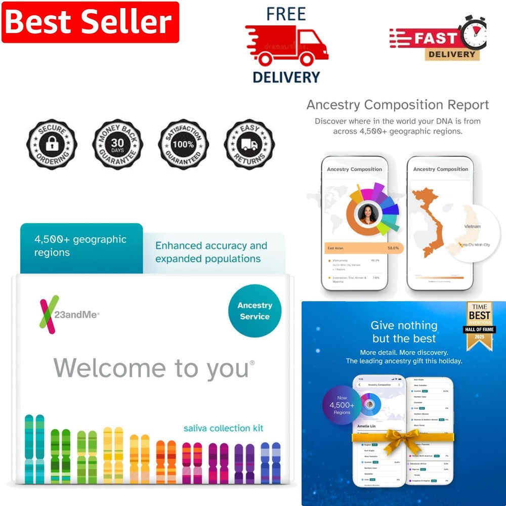 Comprehensive DNA Testing Kit - Discover Origins, Relatives & Ethnicities