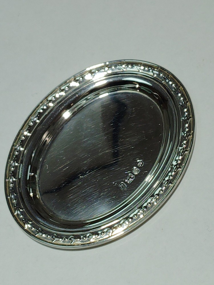 Solid Sterling Silver Small Trinket Tray Hallmarked Sheffield 1994