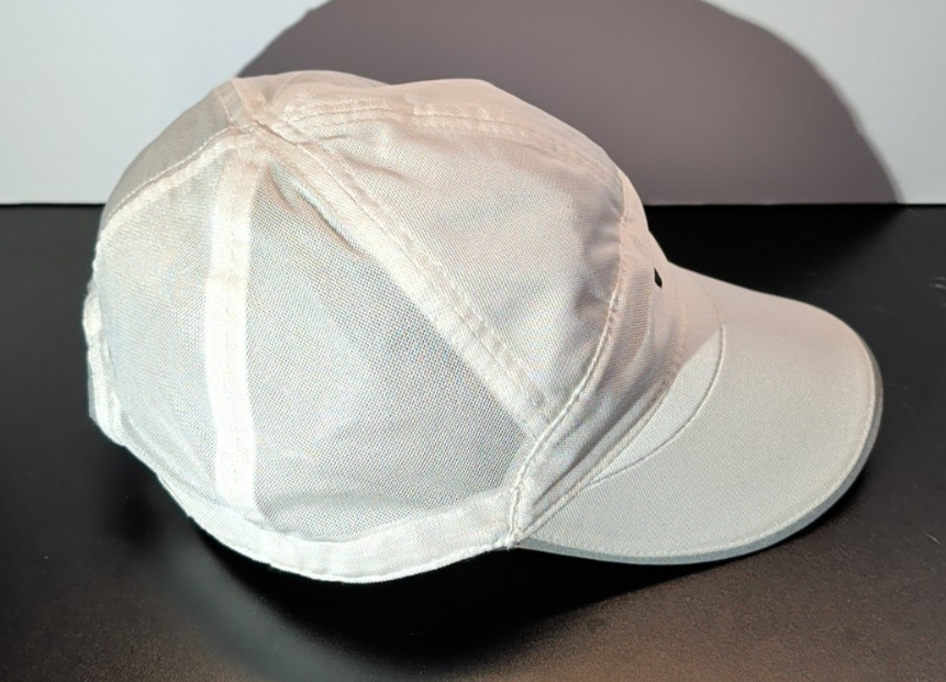 Nike Dri-Fit Featherlight 7 Panel Hat Cap White Adjustable Strap Running Tennis
