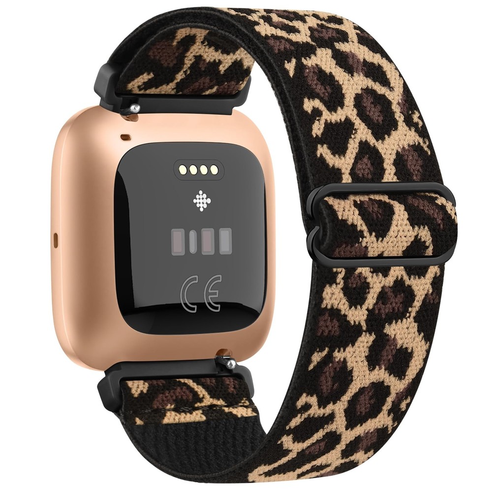 Elastic Band With Fitbit Versa 2 / Versa / Lite / SE , Adjustable Soft Stretc...