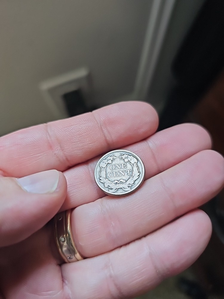 1857 Flying Eagle Cent - Rich Front & Back, F+ Details