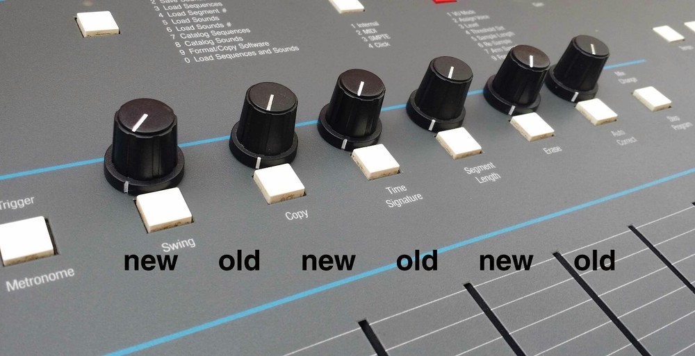 (3) Brand New Replacement Knobs For E-mu SP1200 (or SP-12 Emulator 2 Drumulator)