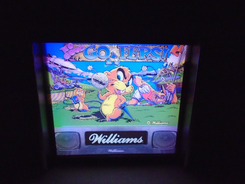 Williams No Good Gophers Pinball Head LED Display light box