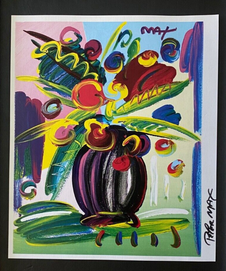 PETER MAX + BEAUTIFUL + SIGNED PRINT + NEW FRAME