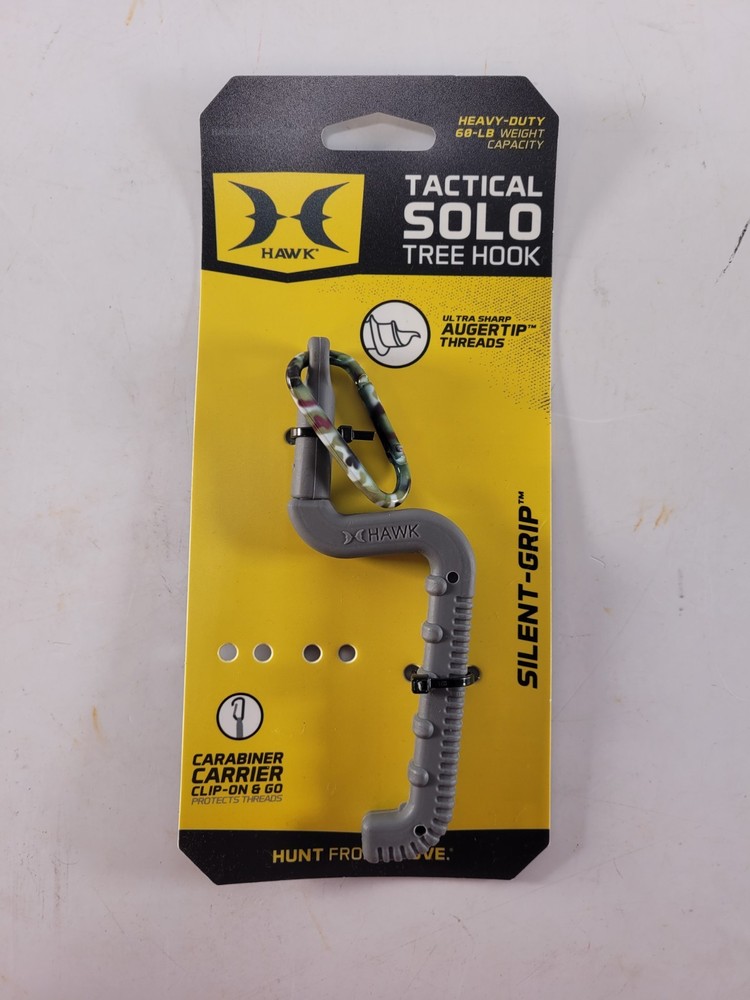 Hawk Tactical Solo Tree Hook Ultra-Sharp AugerTip Threads Holds Upto 60lb HA3010