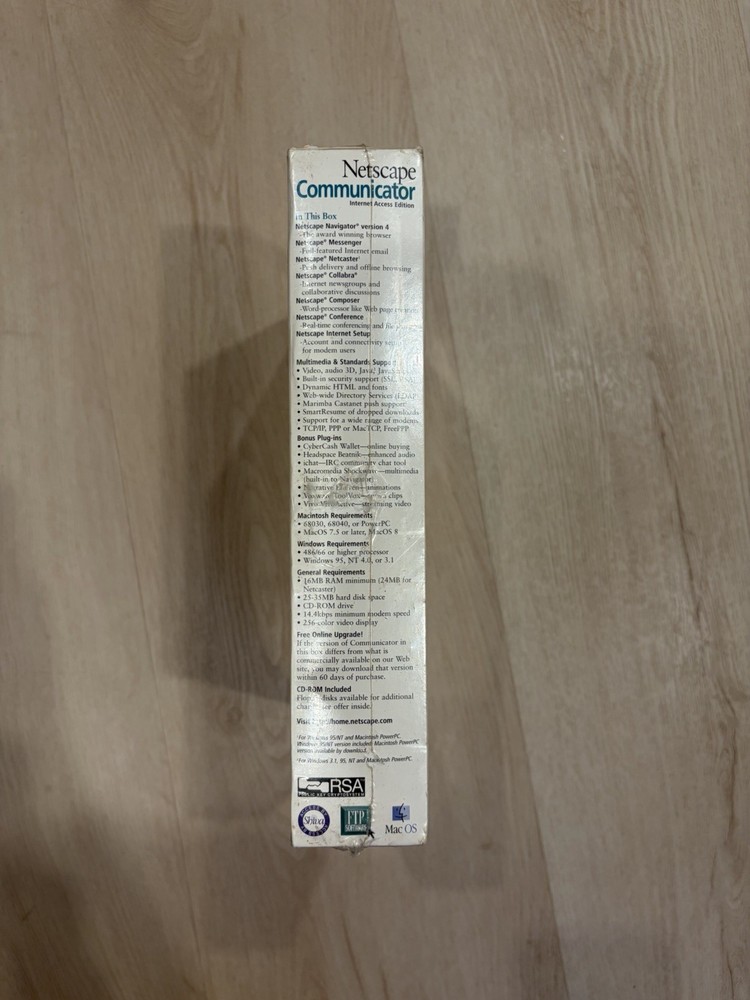 1997 Netscape Communicator Inet Acc Edition 4 PC/Mac CD, Retail Big Box Complete