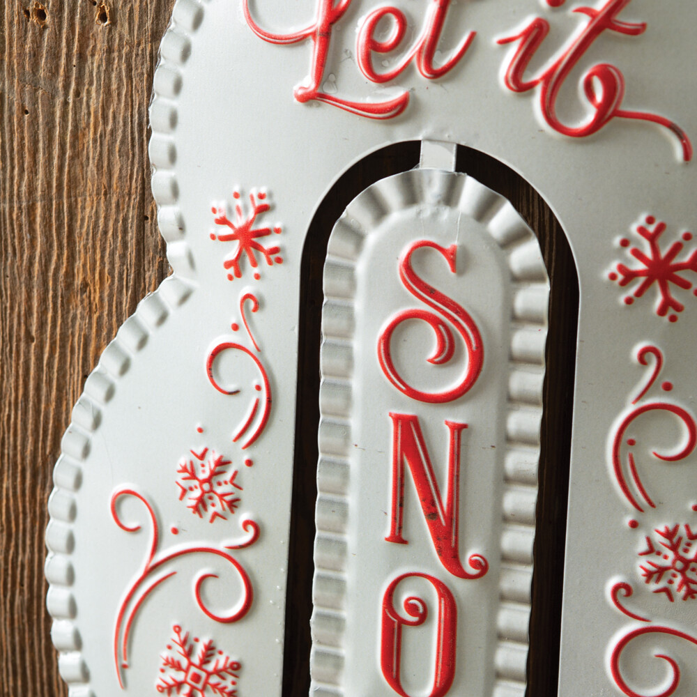 Snowman tin wall sign- SALE
