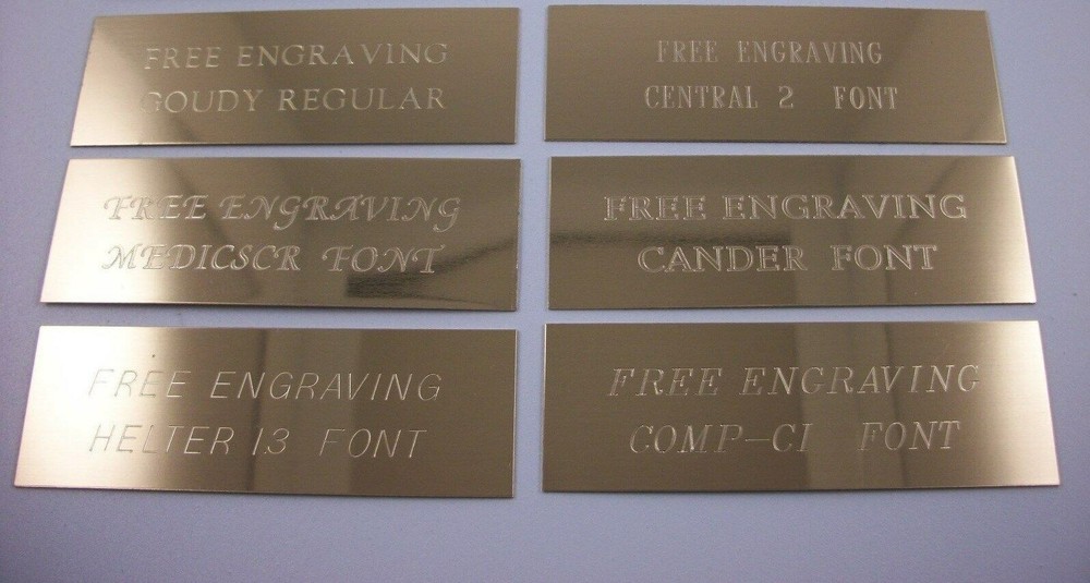 Custom Engraved 2" x 3/4" Brass Plate