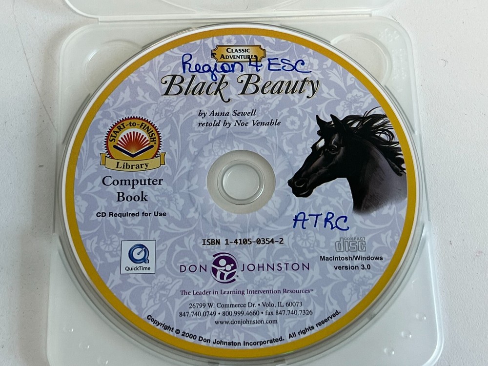 PP33: " Black Beauty" Don Johnston Computer Book