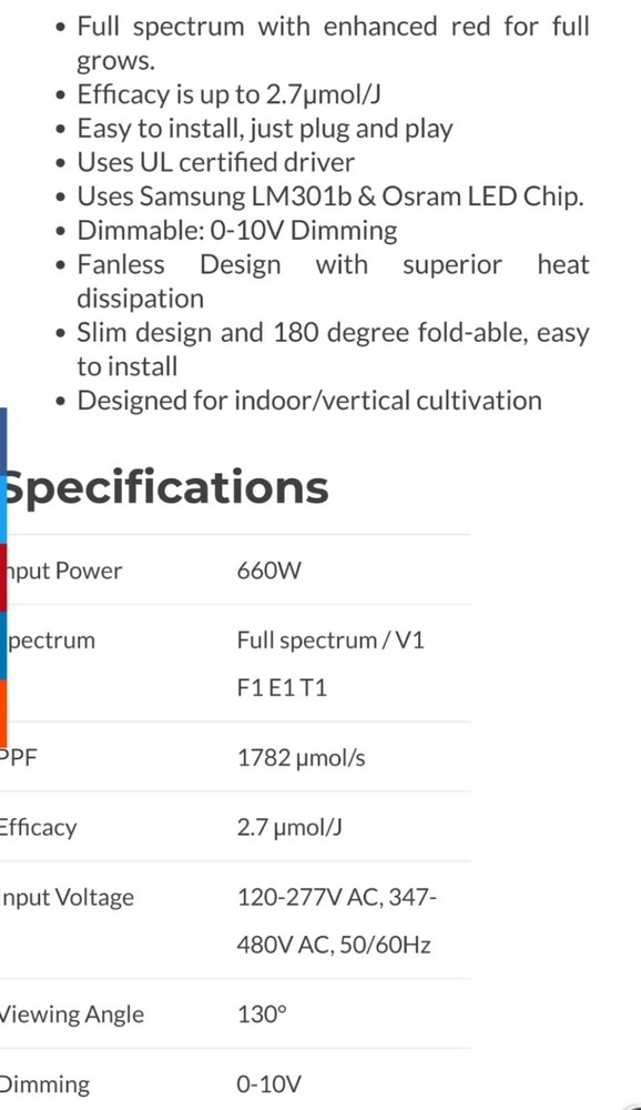 led grow light full spectrum 660w