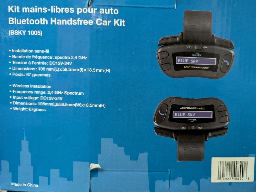 Blue Sky Bluetooth Hands Free Car Kit