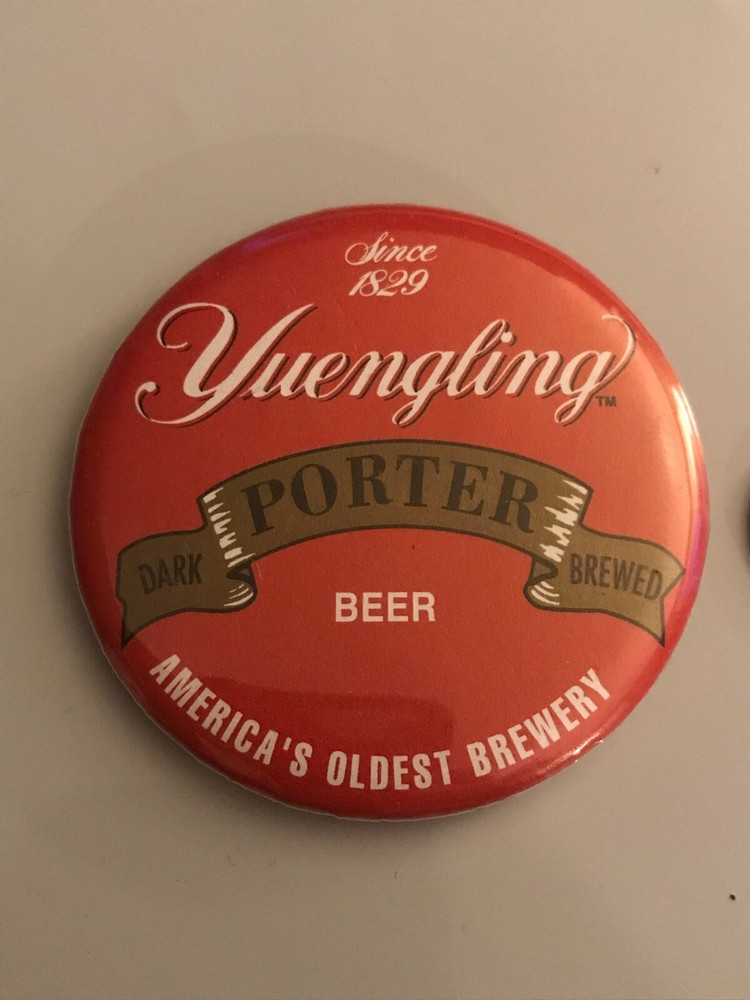 Vintage Yuengling's Porter Beer Pin Pinback Buttons