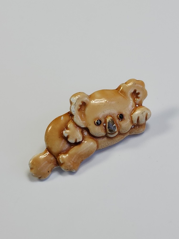 JJ Jonette Painted Kaola Bear Lapel Pin Small Size