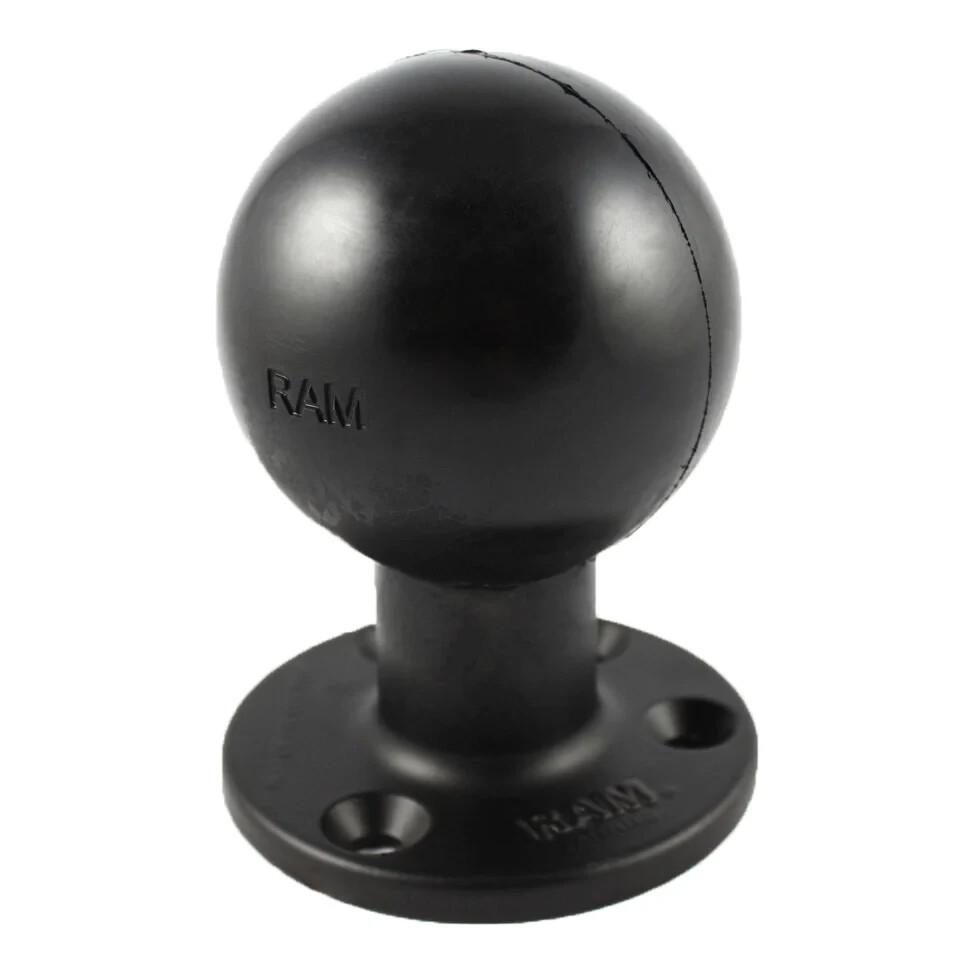 RAM Mount Heavy Duty 3.38" Dia. E-Ball On Round Drill Down Plate RAM-E-202U