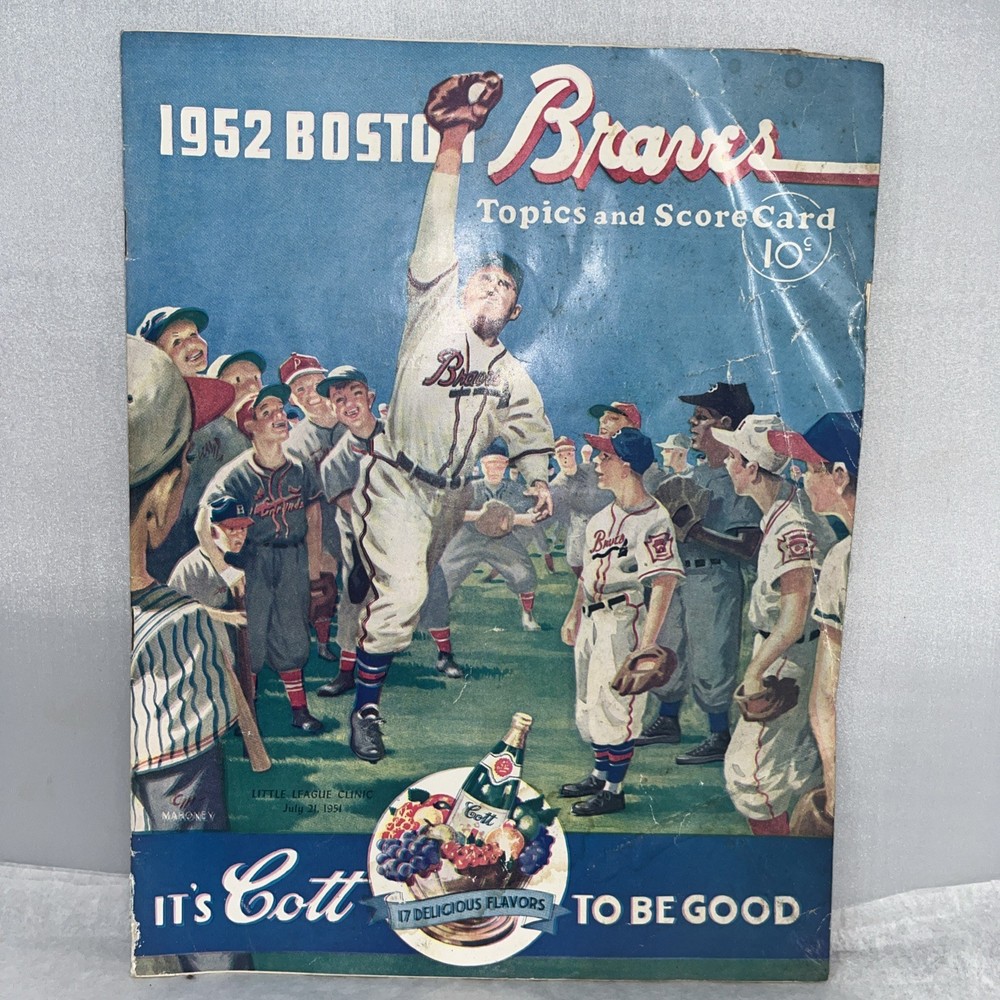 Boston Braves VS. Philadelphia Phillies 1952 Program