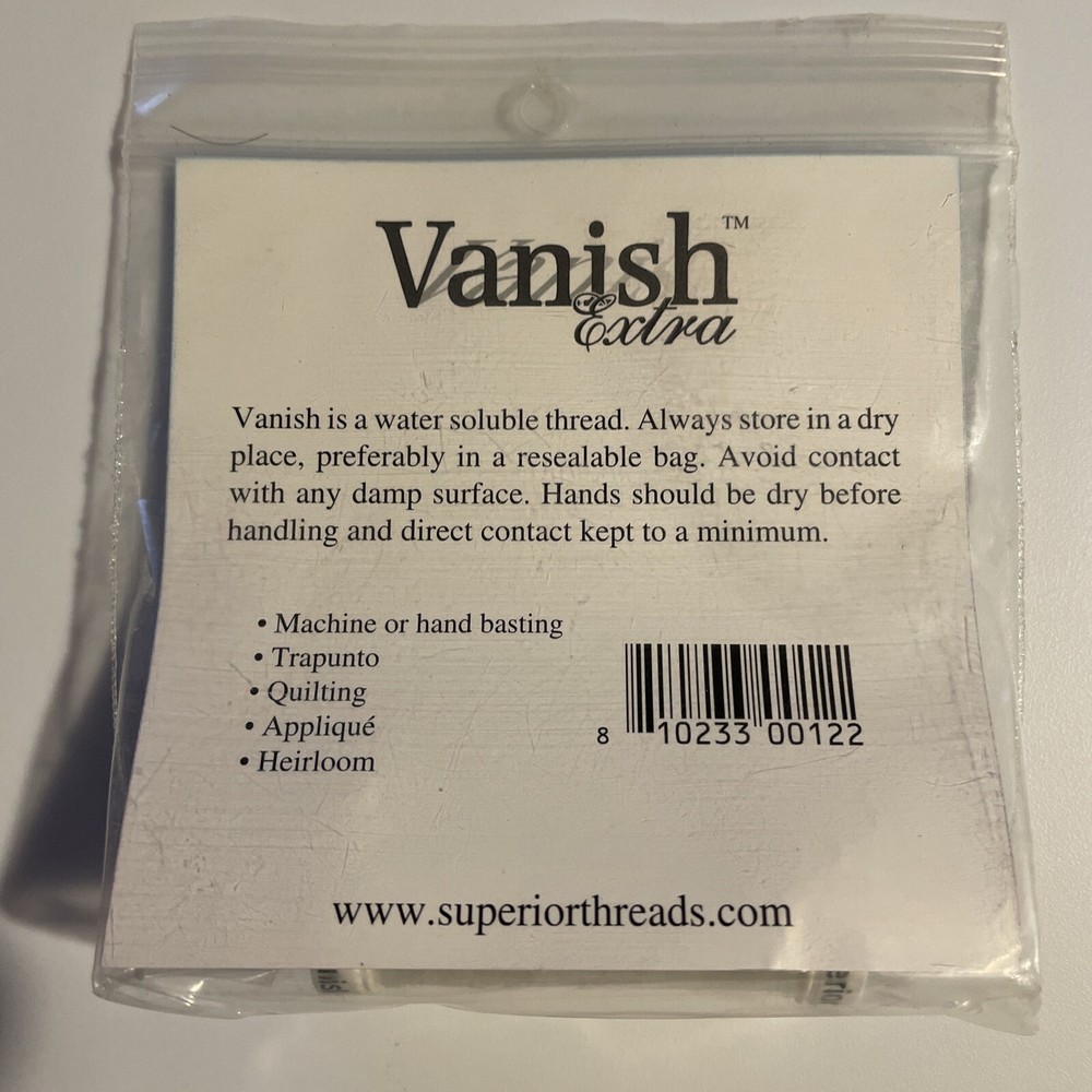SUPERIOR THREADS VANISH EXTRA Water Soluable Thread 200 yd Spool NEW