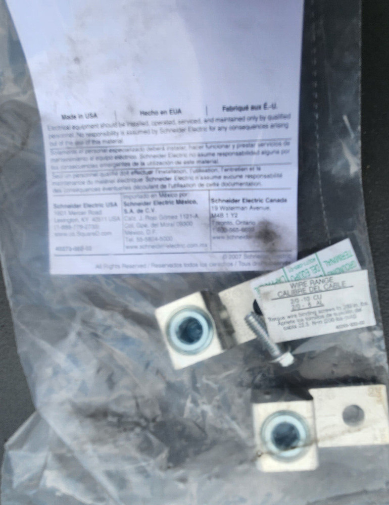 Square D PKOGTA2 Ground Bar