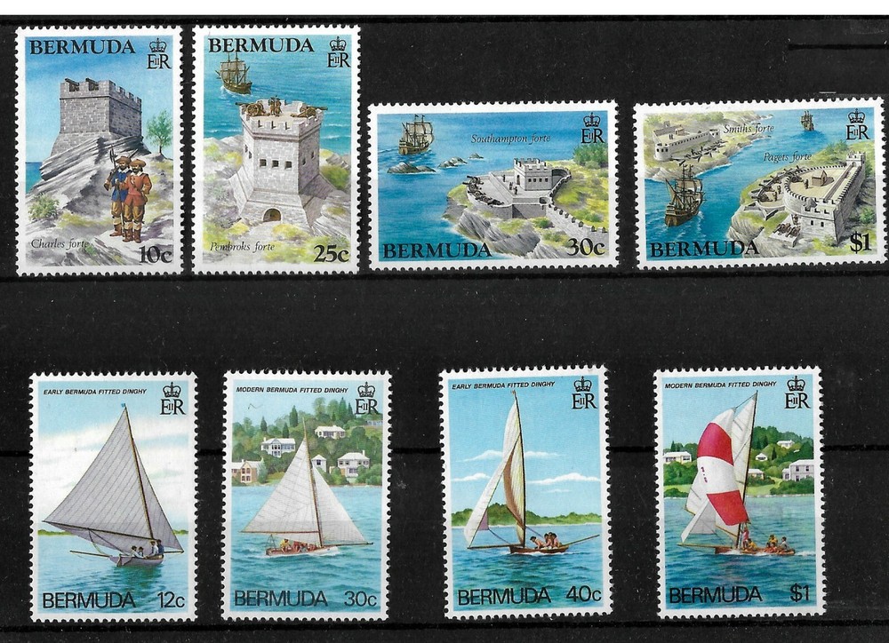Bermuda, 1982/3 forts/dinghies two complete sets MNH (B233)
