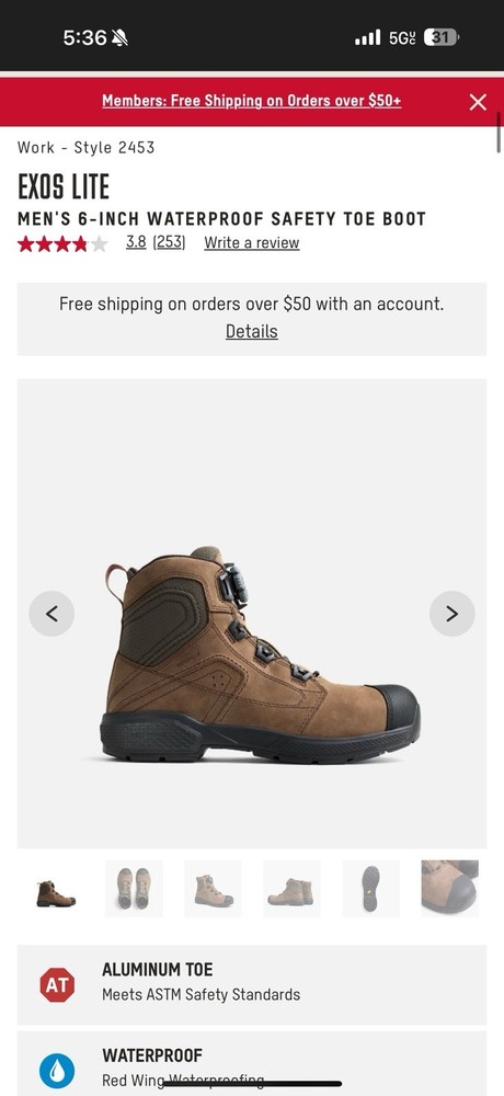 BOA EXOS Lite Size 15