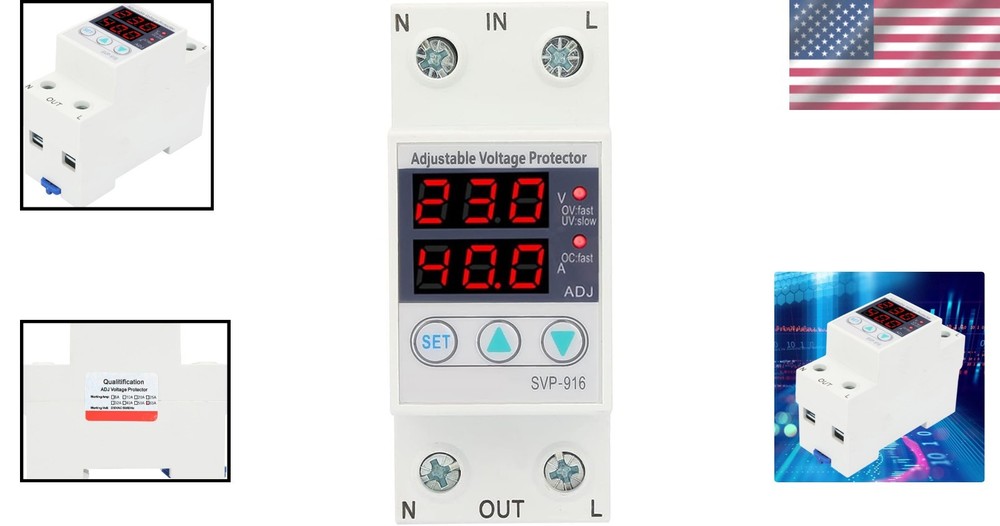 230V AC Current Protector 63A: Intelligent Voltage & Current Safety Device