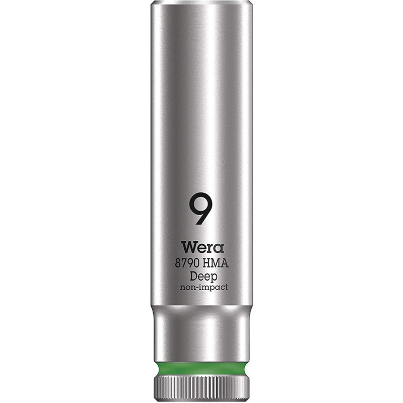 WERA 05004506001 8790 HMA Deep 1/4" socket, 9.0 mm