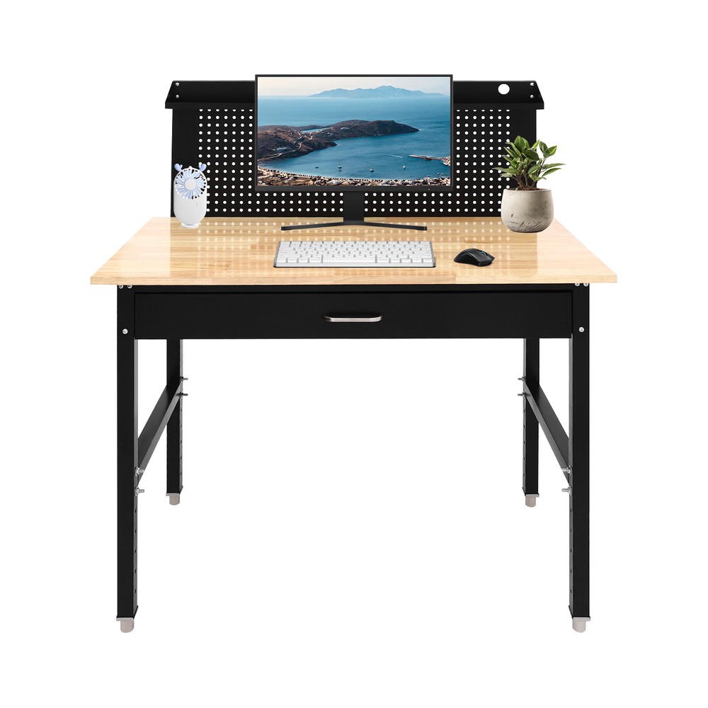 Adjustable Garage Workbench Work Bench for Garage Office Home 48"×24''