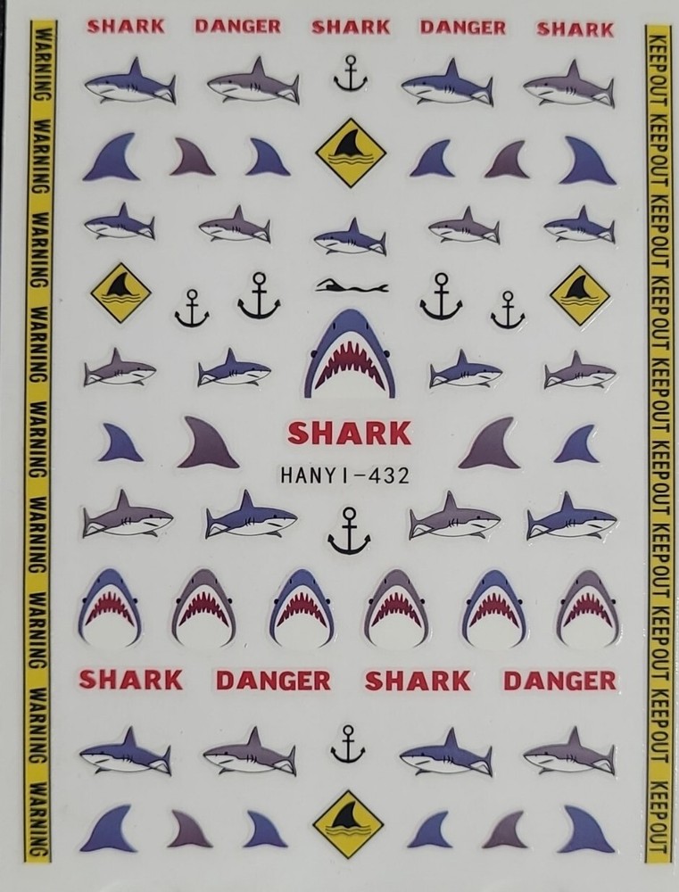 Shark Nail Art Stickers