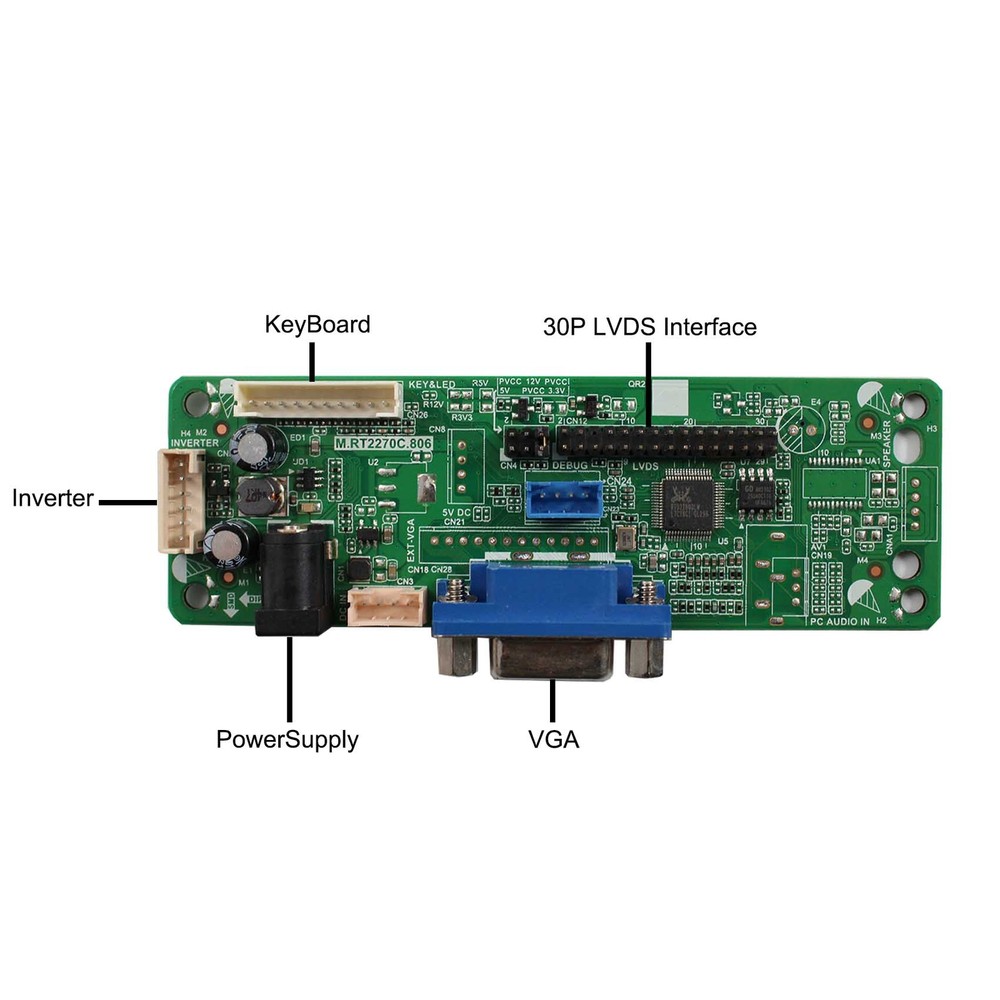 VGA LCD Controller Board For 10.4 inch NL10276BC20-18 1024X768 LCD Screen