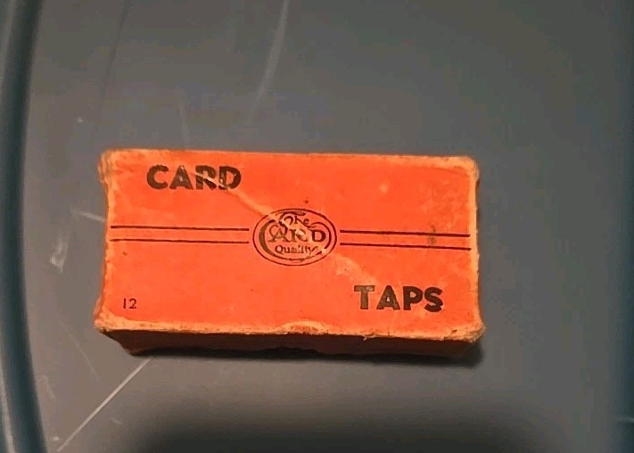 Vintage Card High Speed Taps Cut Thread