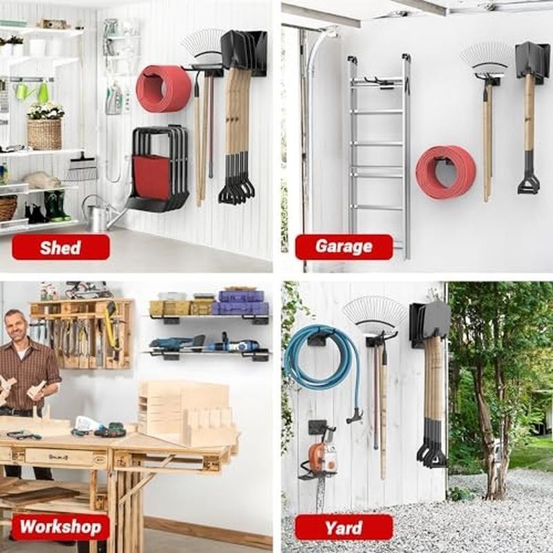 Heavy Duty Garage Storage Hooks Wall Mount Tool Organizer Hangers Tools 4 Pack