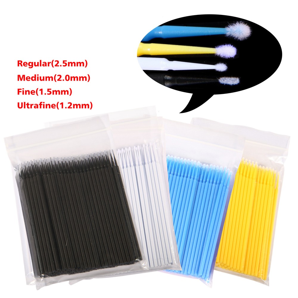100-1000pcs Dental Micro Applicator Disposable Teeth Brush Tips Regular/Fine