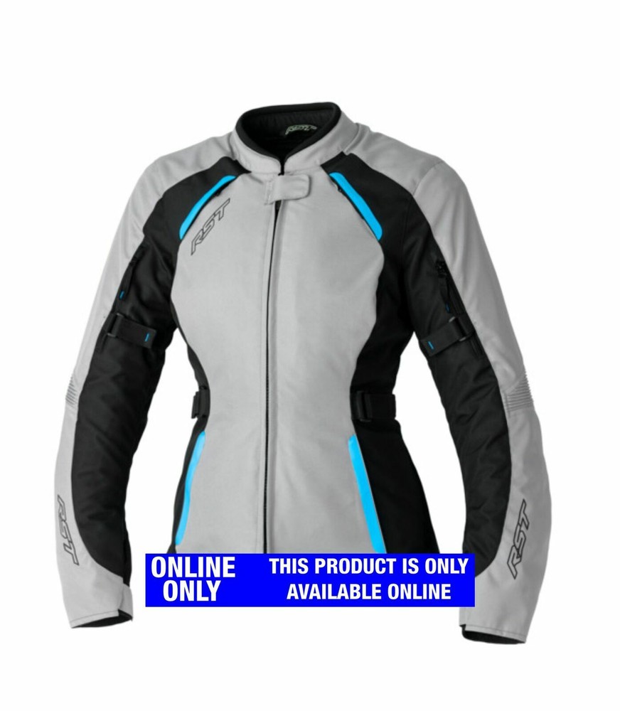 RST AVA CE Women's Waterproof Textile Jacket Silver Blue